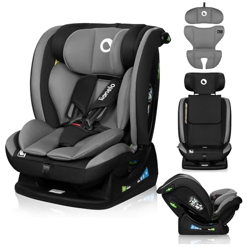 LIONELO AART I-SIZE Siège Auto Bébé 40 à 150 cm, Installation avec Ceinture de Sécurité, Réglage de l'Appui-tête et de l'Inclinaison, Insert Lombaire et Réducteur, Norme R129 i-Size Standard