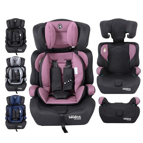 FableKids Siège auto pour enfants | Ceinture de sécurité à 3 points | Siège auto pour enfants à partir de 15 m. | Siège auto pour enfants 76-150 cm | ECE R129/03 | Réglable 44,5x41x68-75cm | Gris